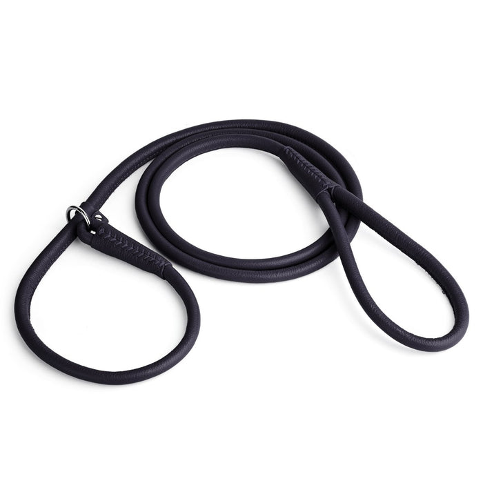 Black leather slip lead, 3 ft and 6 ft lengths