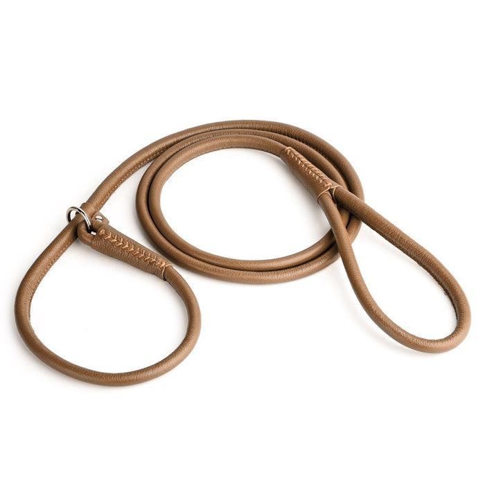 Brown leather slip lead, 3 ft and 6 ft lengths