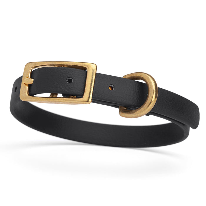 Viper Biothane Waterproof Dog Collar - Brass Hardware - Size XS (9" - 12")