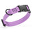 Amethyst Purple dog collar with black quick release buckle and metal D-ring, adjustable, 5/8 inches wide, made from waterproof Biothane