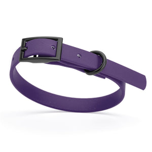 Dogline Biothane Waterproof Dog Collar with Black Hardware - Size XS (9 to 12 inches)