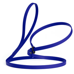 Blueberry slip lead for dogs, made from waterproof Biothane, 1/2 inches wide