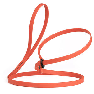 Coral slip lead for dogs, made from waterproof Biothane, 1/2 inches wide
