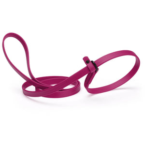 Magenta pink slip lead for dogs, made from waterproof Biothane, 5/8 inches wide