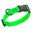 Tropical Green dog collar with black quick release buckle and metal D-ring, adjustable, 5/8 inches wide, made from waterproof Biothane