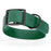 Hunter Green dog collar with black buckle, made from waterproof biothane, 1.5 inches wide, 24 to 28 inches long, fits large dogs