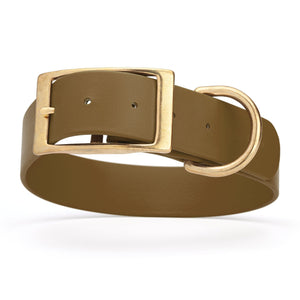 Viper Biothane Waterproof Dog Collar - Brass Hardware - 1.5in Wide - Size XL (20" - 24")