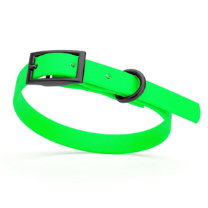 Dogline Biothane Waterproof Dog Collar with Black Hardware - Size XS (9 to 12 inches)