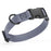 Battleship Gray dog collar with black quick release buckle and metal D-ring, adjustable, 5/8 inches wide, made from waterproof Biothane