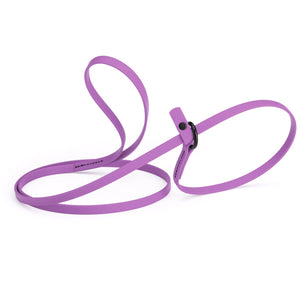 Amethyst purple slip lead for dogs, made from waterproof Biothane, 3/8 inches wide