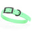 Sea Foam Green dog collar with black hardware, made from waterproof biothane, 15 to 18 inches long