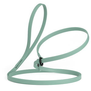 Sage green slip lead for dogs, made from waterproof Biothane, 1/2 inches wide
