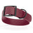 Merlot Burgundy dog collar with black buckle, made from waterproof biothane, 1.5 inches wide, 16 to 20 inches long, fits large dogs