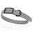 Battleship Gray dog collar with black hardware, made from waterproof biothane, 15 to 18 inches long