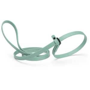 Sage green slip lead for dogs, made from waterproof Biothane, 5/8 inches wide