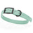 Sage Green dog collar with black hardware, made from waterproof biothane, 15 to 18 inches long