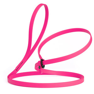 Passionfruit pink slip lead for dogs, made from waterproof Biothane, 1/2 inches wide