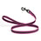 Pink dog leash with black snap hook, made from non-slip rubberized nylon, 4 ft long