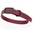 Merlot Burgundy dog collar with black hardware, made from waterproof biothane, 15 to 18 inches long