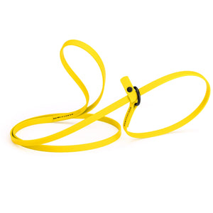 Lemon yellow slip lead for dogs, made from waterproof Biothane, 3/8 inches wide