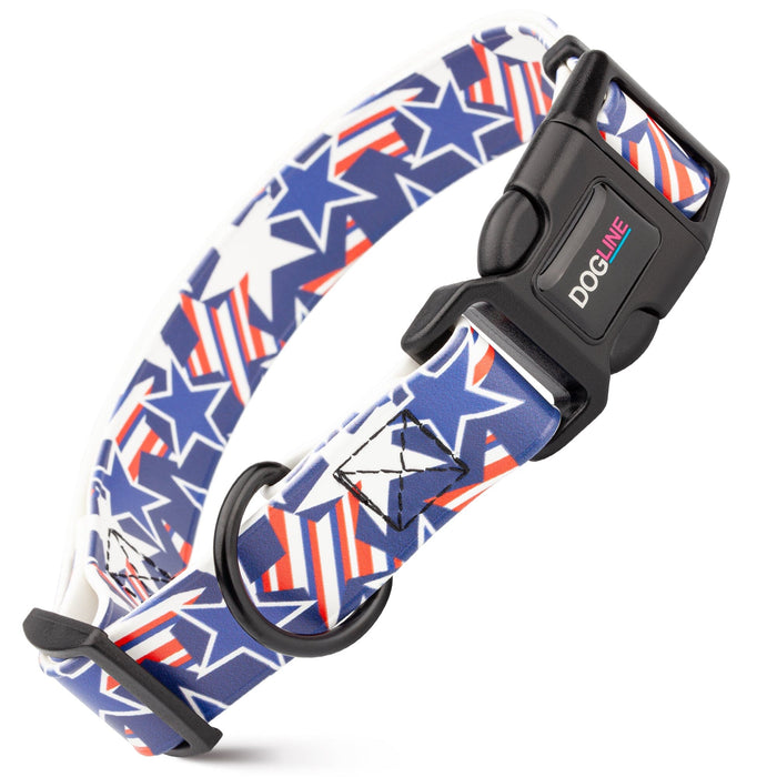 Dogline Biothane Printed Dog Collar with Quick Release Buckle