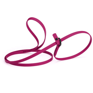 Magenta pink slip lead for dogs, made from waterproof Biothane, 3/8 inches wide