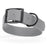 Battleship Gray dog collar with black buckle, made from waterproof biothane, 1.5 inches wide, 20 to 24 inches long, fits large dogs
