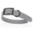 Battleship Gray dog collar with black buckle, made from waterproof biothane, 22 to 25 inches long