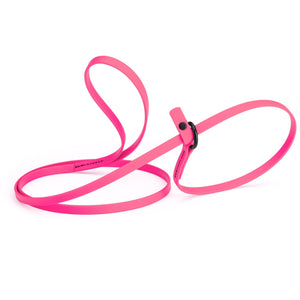 Passionfruit pink slip lead for dogs, made from waterproof Biothane, 3/8 inches wide