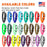 Biothane collars for dogs with black hardware, waterproof and odor resistant, 15 to 18 inches long, 25 color options