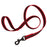 Red dog leash made from non-slip rubberized nylon, black snap hook, 6 ft long
