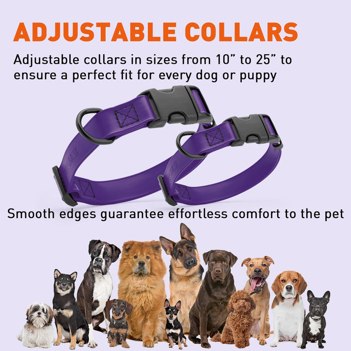 Dogline Biothane Waterproof Dog Collar with Quick Release Buckle