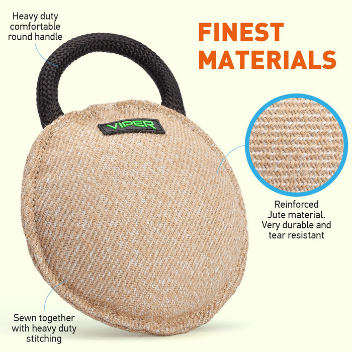 Viper Jute Round Bite Pillow