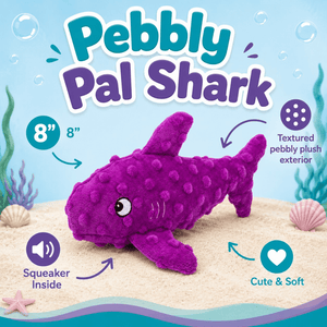 Pebbly Pal Plush Dog Toy with Squeaker