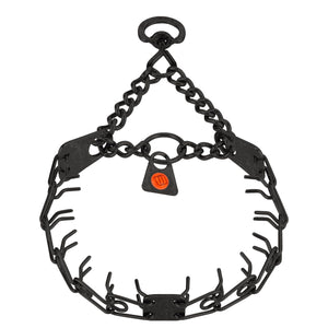 Herm Sprenger - MICRO-PLUS Training Collar with Center-Plate and Assembly Chain – Black Stainless Steel