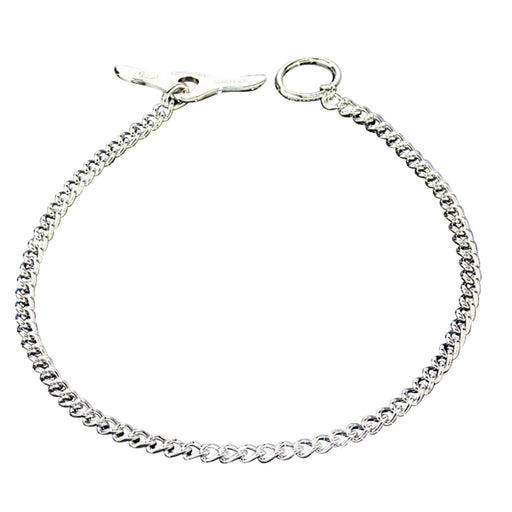 Herm Sprenger - Chain Collar with Toggle-Closure - Round Links - Chrome, 2 mm