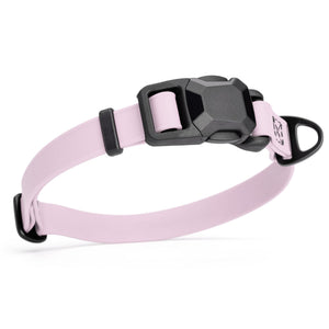 Pastel Purple dog collar with black magnetic buckle and metal D-ring, made from waterproof Biothane, adjustable, 3/4 inches wide