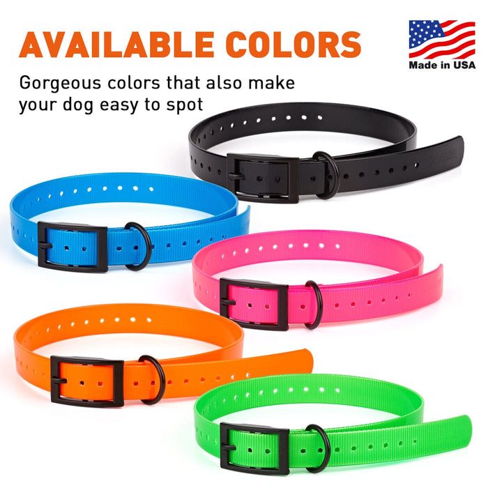 Translucent Biothane Collars for dogs, 5 color options
