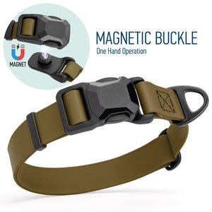 Biothane Waterproof Dog Collar with Magnetic Quick Release Buckle