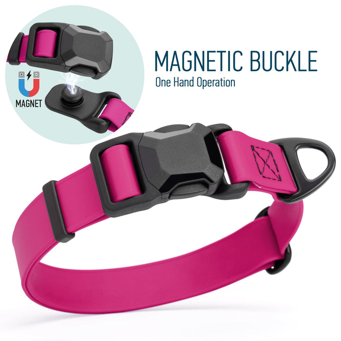 Biothane Waterproof Dog Collar with Magnetic Quick Release Buckle