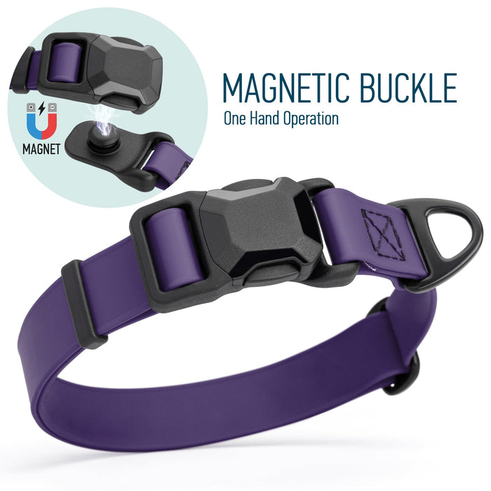 Biothane Waterproof Dog Collar with Magnetic Quick Release Buckle