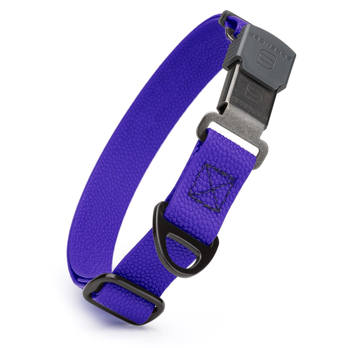 Dogline Pebble Emboss Biothane Dog Collar with Herm Sprenger Stainless Steel ClicLock Buckle