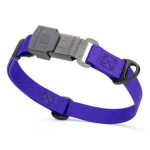 Blueberry Pebble Emboss Biothane dog collar with Herm Sprenger ClicLock black buckle, 3/4 inch wide