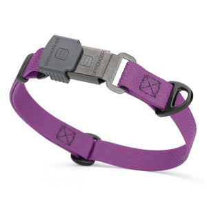 Grape Purple Pebble Emboss Biothane dog collar with Herm Sprenger ClicLock black buckle, 3/4 inch wide