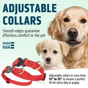 Dogline Pebble Emboss BioThane Dog Collar with Heavy Duty Cobra Buckle