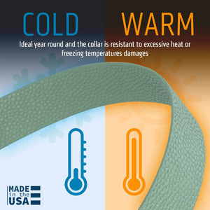 Dogline Pebble Emboss BioThane Dog Collar with Heavy Duty Cobra Buckle