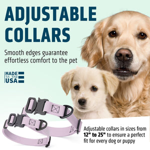 Dogline BioThane Dog Collar with Stab-Lock Quick Release Buckle