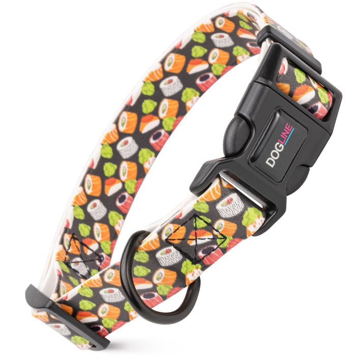 Dogline 1" Biothane Full Color Design Printed Dog Collar with Quick Release Buckle