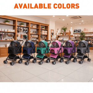 Executive Pet Stroller with a Removable Cradle