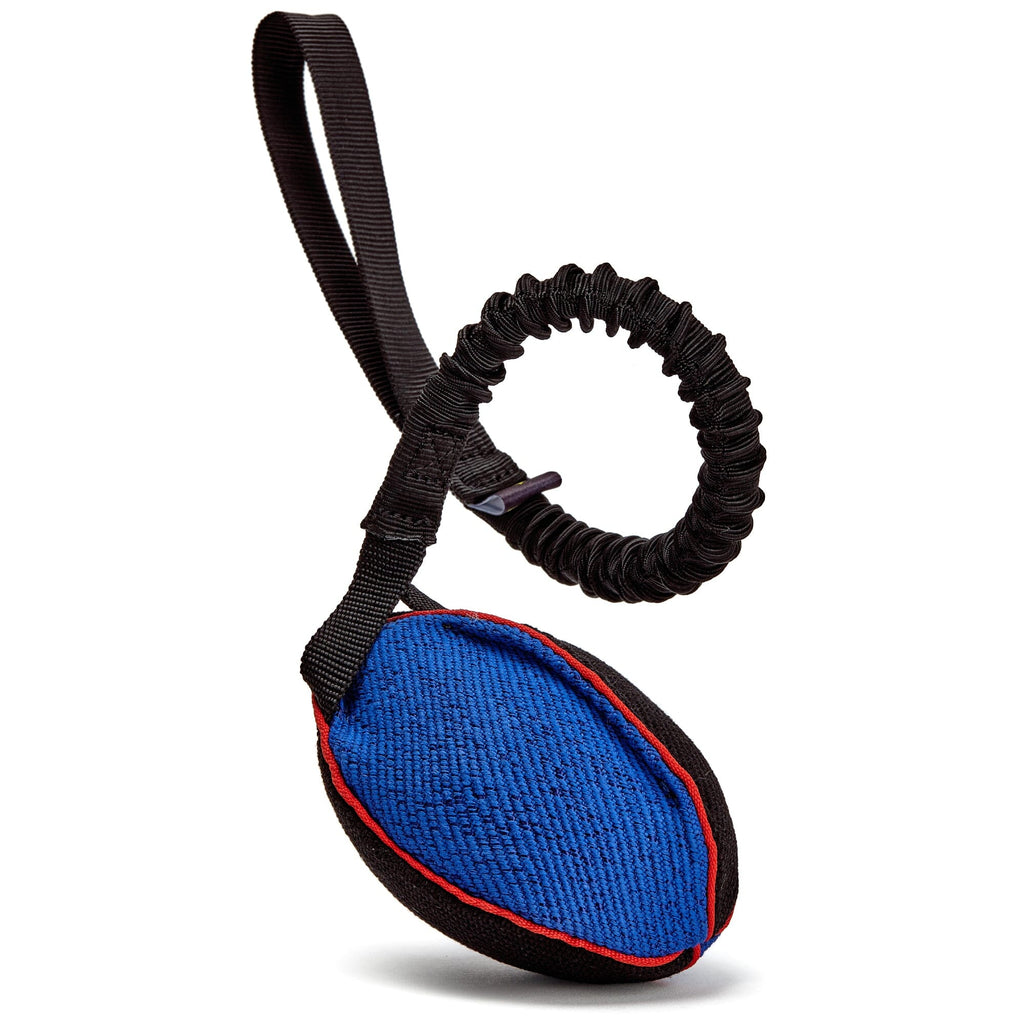 FDT French Linen Football Dog Toy Bungee Handle